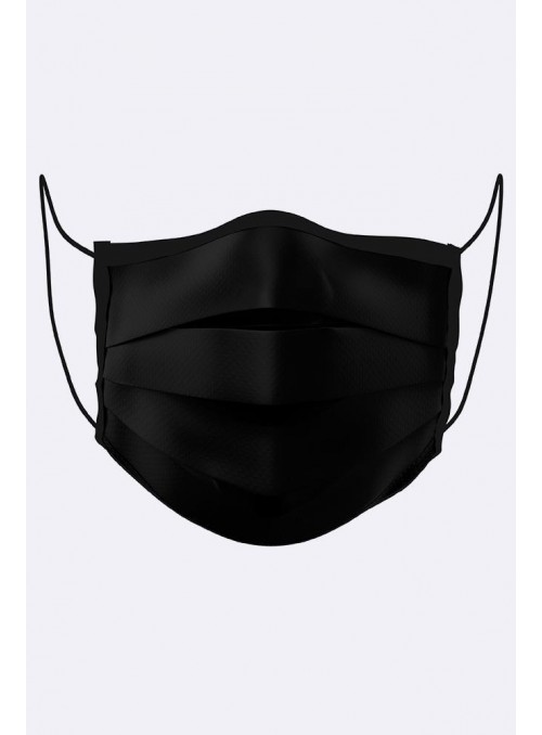 Pleated Black Fashion Face Mask