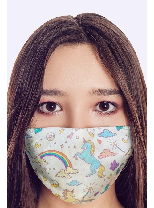 Abstract Floral print 2PLY face mask