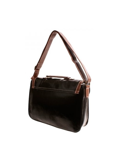 Two Tone Black and Brown Satchel