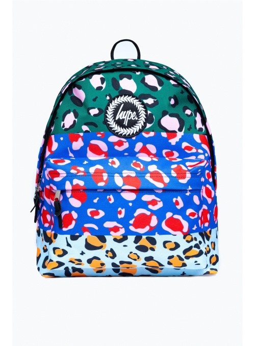 Hype Primary Stripe Leopard Backpack