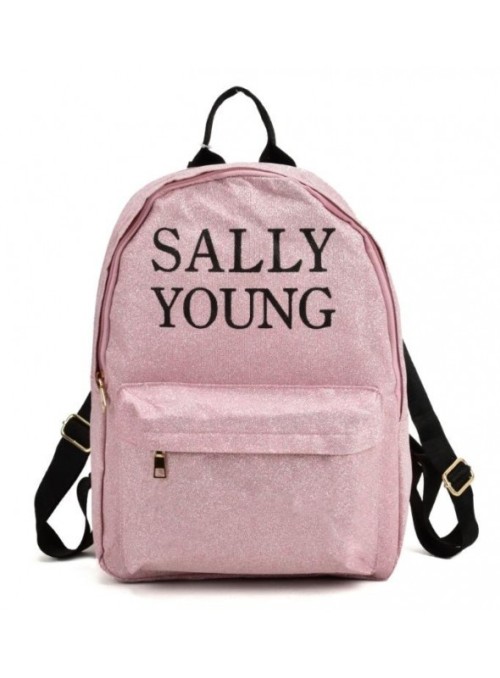 SY2182 BLACK&amp;SILVER - Fashion Backpack With Letter Printing